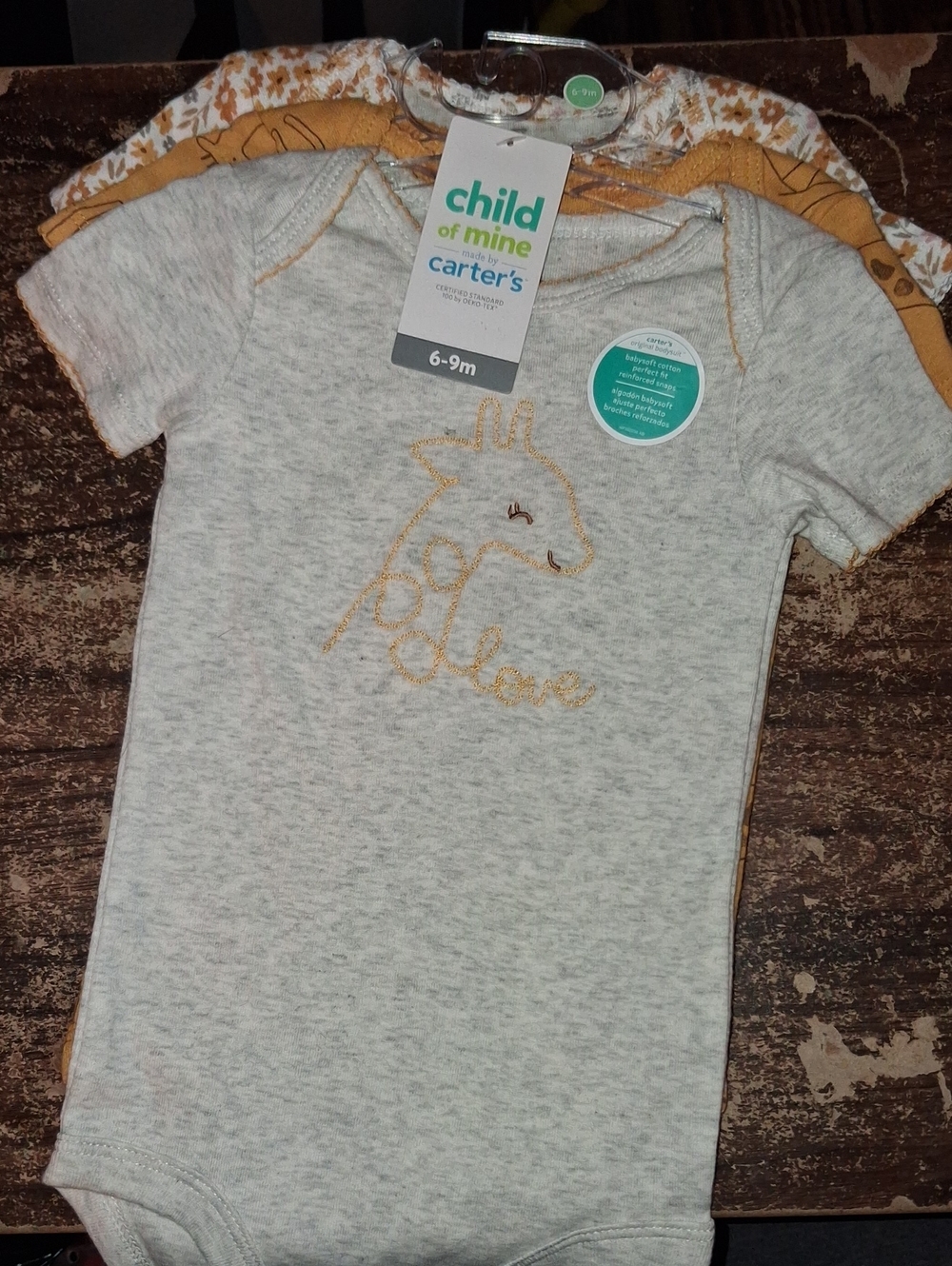 3 Pc Onesies 6-9 Months